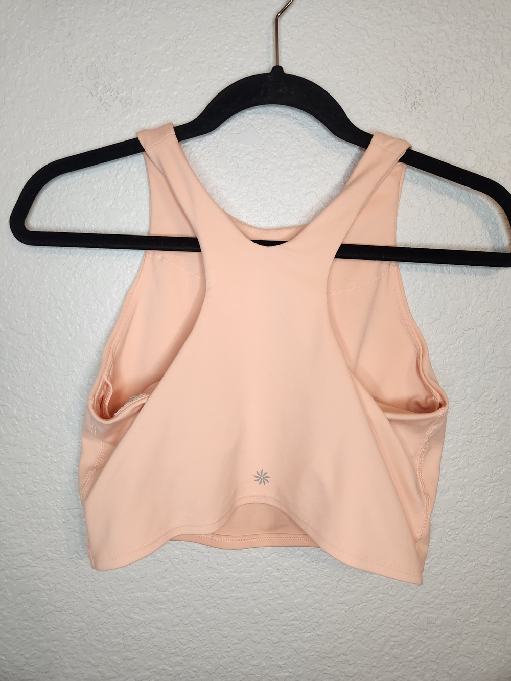 Athleta Conscious Crop Bra Coral Peach Cropped Scoop Neck Tank Top M - Picture 8 of 9